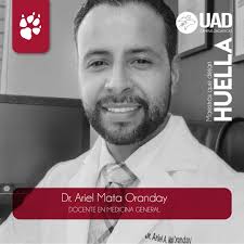Nos llena de orgullo presentarles a nuestro docente, Dr. Ariel Mata, quien  imparte clases a nuestros alumnos de la Licenciatura en Medicina General,  por lo que les compartimos un poco sobre su
