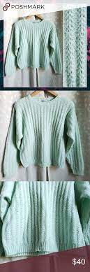 As in i've knit at least a hundred sweaters, but in my case. Vintage 80s Mint Acrylic Knit Idioms Sweater Md Gently Used Good Condition Features Pale Mint Green Knitted Sweaters Oversized Knitted Sweaters Sweaters