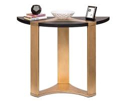 Half moon half circle side table. Half Moon French Brass And Black Hallway Table