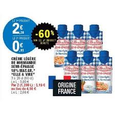 Creme Legere De Normandie Semi Epaisse Elle Vire Chez Leclerc 04 02 15 02 Catalogues Promos Bons Plans Economisez Anti Crise Fr