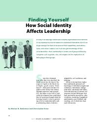 PDF) Finding yourself how social identity affects leadership