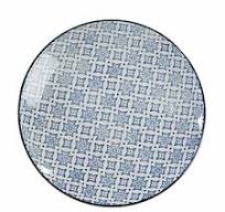 Slickblue Small Round Plate, Blue and White Design, Basket ...