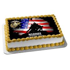 A man has been arrested after he was filmed setting fire to an american flag outside of a walmart on july 4. United States Military Marines The Few The Proud The Many American Flag Edible Cake Topper Image Abpid06325 Walmart Com Walmart Com