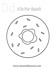Fun & easy to print. Crafting Reality With Sara D Is For Donut Coloring Page