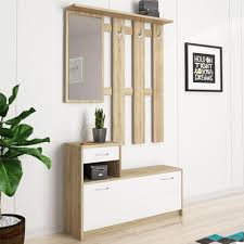 Set Mobili Ingresso Design Moderno Scarpiera Panca Specchio Bakaji