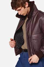Ami Paris Shearling Grained Leather Jacket Ami Paris Leather Jacket Zipped Leather Jacket Shearling