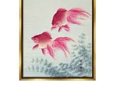 wall art with a goldfish designの画像