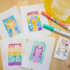 Saved or scanned images will print directly on canvas. Easy Styrofoam And Marker Printmaking With Kids Pink Stripey Socks