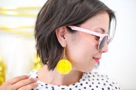 Make pom pom earrings sales