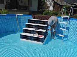 Above Pool Pool Treppe Pool Stairs Dog Stairs Dog Ramp Hundetreppe Backyard Pool Swimming Pool Hot Tub Swimming Pool Decks