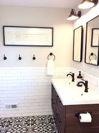 Black And White Shower Tile Fresh Farmhouse Bath Black White And Wood Bathroom Ikea Godmorgen And Odensvik Pott With Images Rustic Master Bathroom Master Bathroom Decor White Subway Tile Bathroom