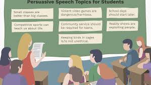 During my leisure time i like to watch television. 100 Persuasive Speech Topics For Students