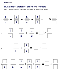 multiplying fractions worksheets for 4th graders online splashlearn
