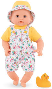 Doll dress, 12 inch doll clothes, fits 12 inch corolle, melissa and doug, huggums, and vintage 13 inch sweet tears, yellow and white flowers. Corolle Mon Premier Poupon Baby Bath Tropicorolle Toy Express Coral Springs