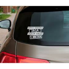Kali ini sebuah jepretan yang bikin merenung mengenai kata jaga jarak. Stiker Awas Corona Jaga Jarak Minimal 1 M Lucu Humor Truk Mobil Quotes Shopee Indonesia