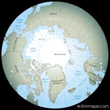 Arctic and North Pole Map - SWmaps.com