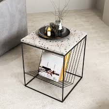 Find stone top coffee table. Terrazzon Stone Top Sofa Side Table Coffee Table Marble Top Sofa Side Stands Book Storage Shelf Home Decor Ideas Coffee Tables Aliexpress