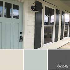 While pinterest has been paying homage to the warmer end of the gray world with colours like sherwin williams repose gray and benjamin moore revere pewter, there has been one colour that's been patiently waiting for its time in the sun (or in the shade more appropriately) and its time has come! Retreat By Sherwin Williams And It Actually Looks Like Three Different Colors Depending On Exterior Paint Colors For House House Paint Exterior House Exterior
