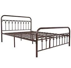 Maybe you would like to learn more about one of these? Vintage Sturdy Twin Size Metal Bed Frame With Headboard And Footboard Basic Bed Frame No Box Spring Needed Antique Brown Bedroom Furniture Furniture Rayvoltbike Com