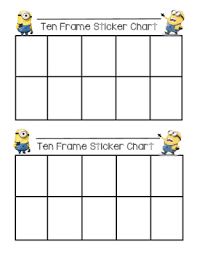 Ten Frame Sticker Chart English And Spanish