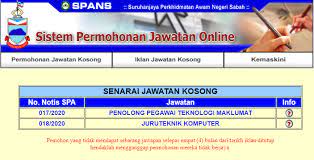 Jawatan kosong spa, putrajaya, wilayah persekutuan, malaysia. Jawatan Kosong Terkini Di Suruhanjaya Perkhidmatan Awam Negeri Sabah Spans Appjawatan Malaysia