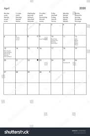 April 2020 Calendar With Public Holidays And Bank Holidays For Major European Countries Un Square Brochures Christmas Lettering Merry Christmas Card Greetings