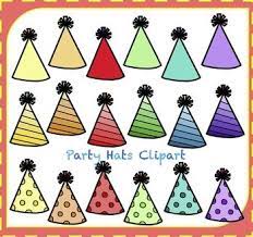 Its The New Year Time To Celebrate Birthdays All Over Again This Is A 19 Piece Set In Color Only Birthday Hat Clipart Party Hat Clipart Etsy Digital Art