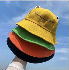Women Fashion Frog Bucket Hat New Summer Hat Frog Hat Cute Frogs Kawaii Harajuku