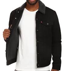 New Levi 39 S Men 39 S Premium Button Up Denim Sherpa Jeans Trucker Jacket 705980032 Clothing Shoe Mens Black Jacket Denim Jacket Men Denim Jacket Fashion