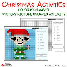 Color by number coloring pages christmas. Christmas Color By Number Mystery Picture Activities Printables Worksheets