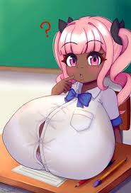 Rule 34 - Big Breasts Blush Breasts On Table Classroom Dark-skinned Female  Dark Skin Drill Drill Hair Looking At Viewer Mia (sr.weboz) Oppai Loli Pink  Eyes Pink Hair School Uniform Schoolgirl Sr.weboz