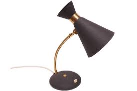 Mid century modern teak nightstand with brass pulls by stanley. Table Lamps Galerie Libelle