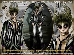 You know what to do if it's too much, he asked, the tips of his hair turning the slightest bit white with worry. Second Life Marketplace Irrisistible Mister Beetlejuice Outfit Scripted Skin Hair