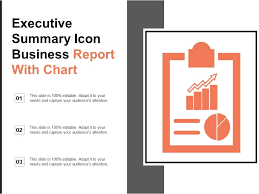 Executive Summary Icon Business Report With Chart