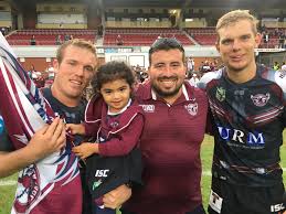 Tom trbojevic and nsw teammate nathan cleary celebrate one of the blues' eight tries against queensland. Manly Warringah Sea Eagles On Twitter Jake And Tom Trbojevic With Sofia And Juan Ortiz Jnr We Met Them At Westmead After Seeing Their Sister And Daughter Georgia In Hospital Https T Co Prsmhi83bt