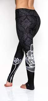 Black Lotus Leggings Fitness Fashion Workout Attire Fashion