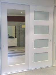 Closet Doors With Horizontal Semi Translucent Glass Mirrored Doors With Wide Trim Perfect Aust Glass Closet Doors Closet Door Makeover Sliding Closet Doors