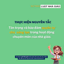 Những điểm mới quan trọng trong dự thảo LUẬT NHÀ GIÁO
