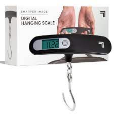 Sharper Image Sharper Image Digital Hanging Luggage Scale Best Portable Compact Hand Scale For Travel Weigh Your Suitcase Or Carry On Anywhere Measure Baggage Weight Up To 110 Lb 50 Kg