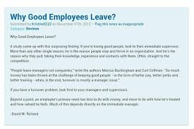 Why Good Employees Leave Company Reason Is Their Managers People Leave Managers Not Companies David Richard Good Employee Job Quotes Leaving Quotes
