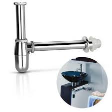 Orhemus brass p trap, 1 1/4 bathroom basin sink waste trap drain kit with flange and slip joint extension tube drain tailpiece, adjustable height, polished chrome. Bathroom Basin Sink Tap Bottle Waste Trap Drain Kit Wash Basin Bottle Traps 18 50 Picclick