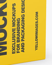 Download Paper Box Mockup In Box Mockups On Yellow Images Object Mockups PSD Mockup Templates