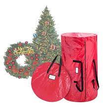 Christmas Tree And Wreath Combo Storage Bag Holds Up To 9 Ft Tree And 30 Diameter Wreath Tear Proof Holiday Da C Cor Organization By Elf Stor Red Walmart C In 2021 Christmas Tree Storage