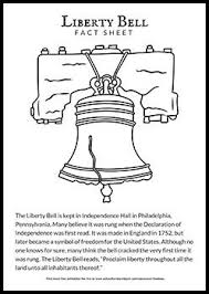 Free Printable Liberty Bell Worksheet Liberty Bell Facts And Coloring Page Great 4th Of July Educational Act Liberty Bell Home Schooling Kindergarten Lessons
