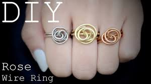 See how the angles of the square fold make a good contrast with the. Diy Rose Wire Ring Youtube