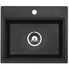 Evier A Encastrer Granit Et Resine Noir Aquarius 1 Cuve Leroy Merlin