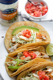 On each side or until fish flakes easily with fork, brushing occasionally with dressing mixture. Grilled Fish Tacos With Coleslaw Feelgoodfoodie