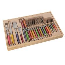 Pradel Excellence Menagere Laguiole 24 Pieces Colorees Tous Les Produits Couverts Prixing