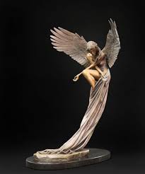 You Are Never Alone You Have An Angel With You In The Darkest Moments You Squeeze Strong To Itself B Angel Sculpture Angel Sculpture Art Figurative Sculpture