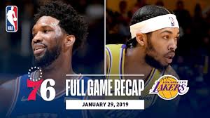Lakers reclaim cappo cup in senior night split with wildcats. Full Game Recap 76ers Vs Lakers Embiid S Double Double Leads Sixers Youtube